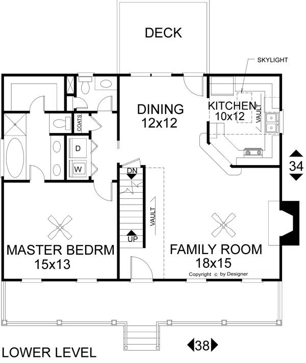 Lower Level Floorplan image of The Marietta House Plan